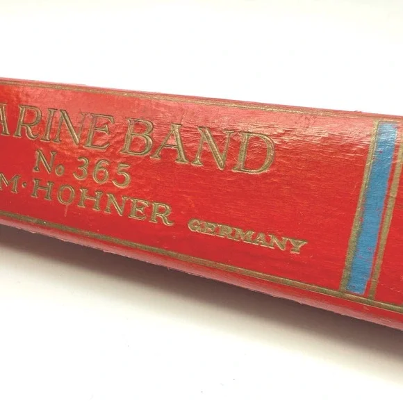 Vintage Hohner Marine Band No. 365 Harmonica‎ Germany w/ Original Box
